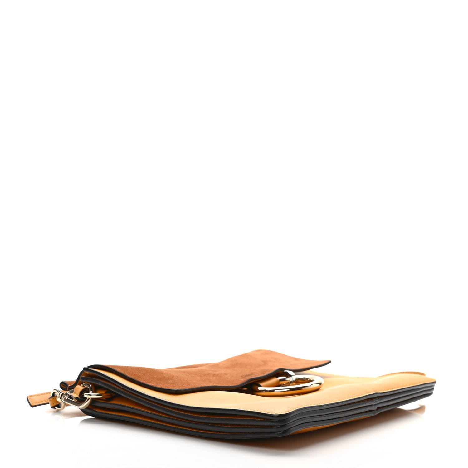 Chloe Suede Calfskin Medium Faye Shoulder Bag Mustard Tobacco 4 of 8