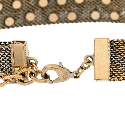 Chanel Mesh Logo Choker Necklace Gold 4 of 5