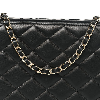 Chanel Lambskin Quilted Book Wallet On Chain WOC Black 9 of 11