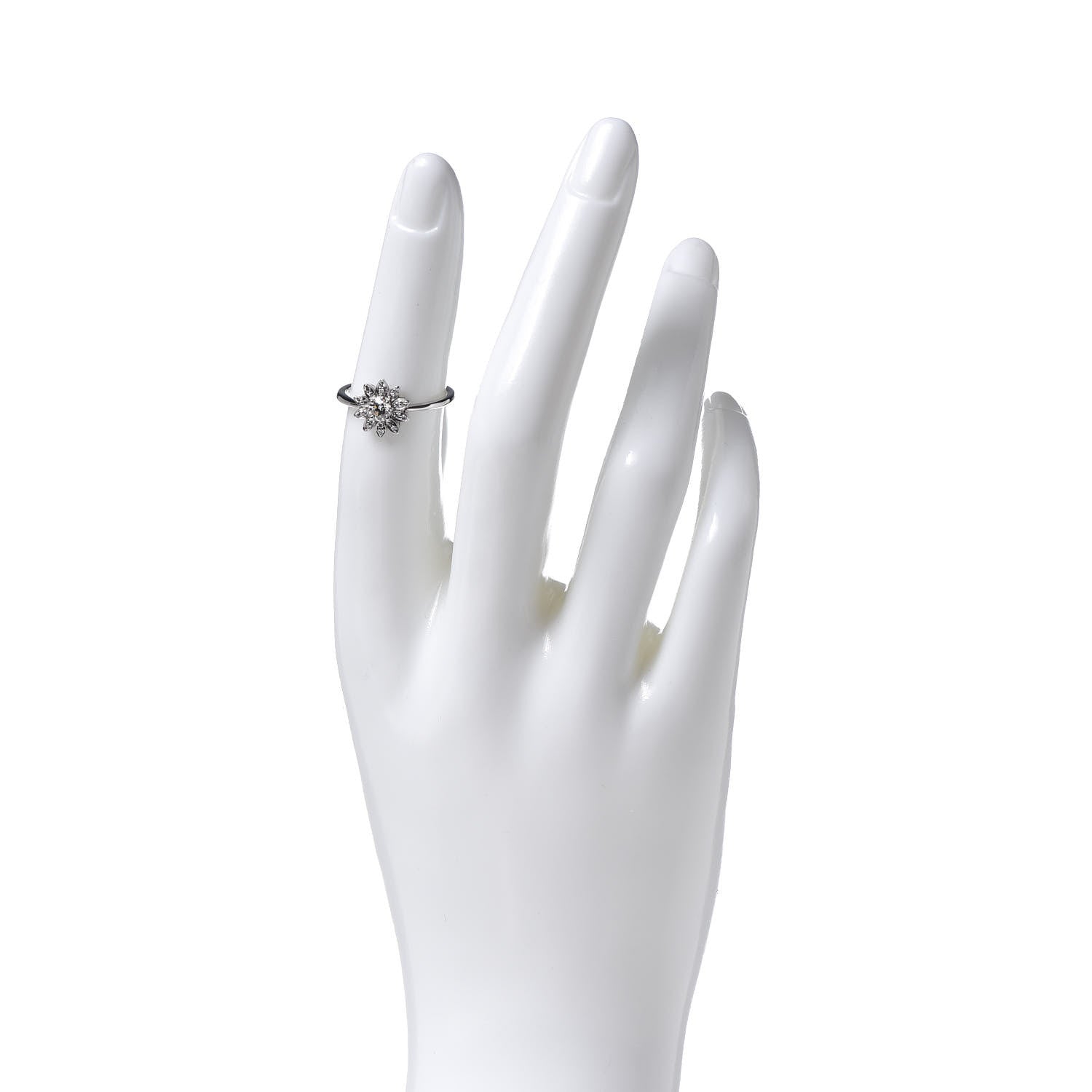 Tiffany Platinum Diamond Enchant Garden Flower Ring 50 5.5 2 of 5