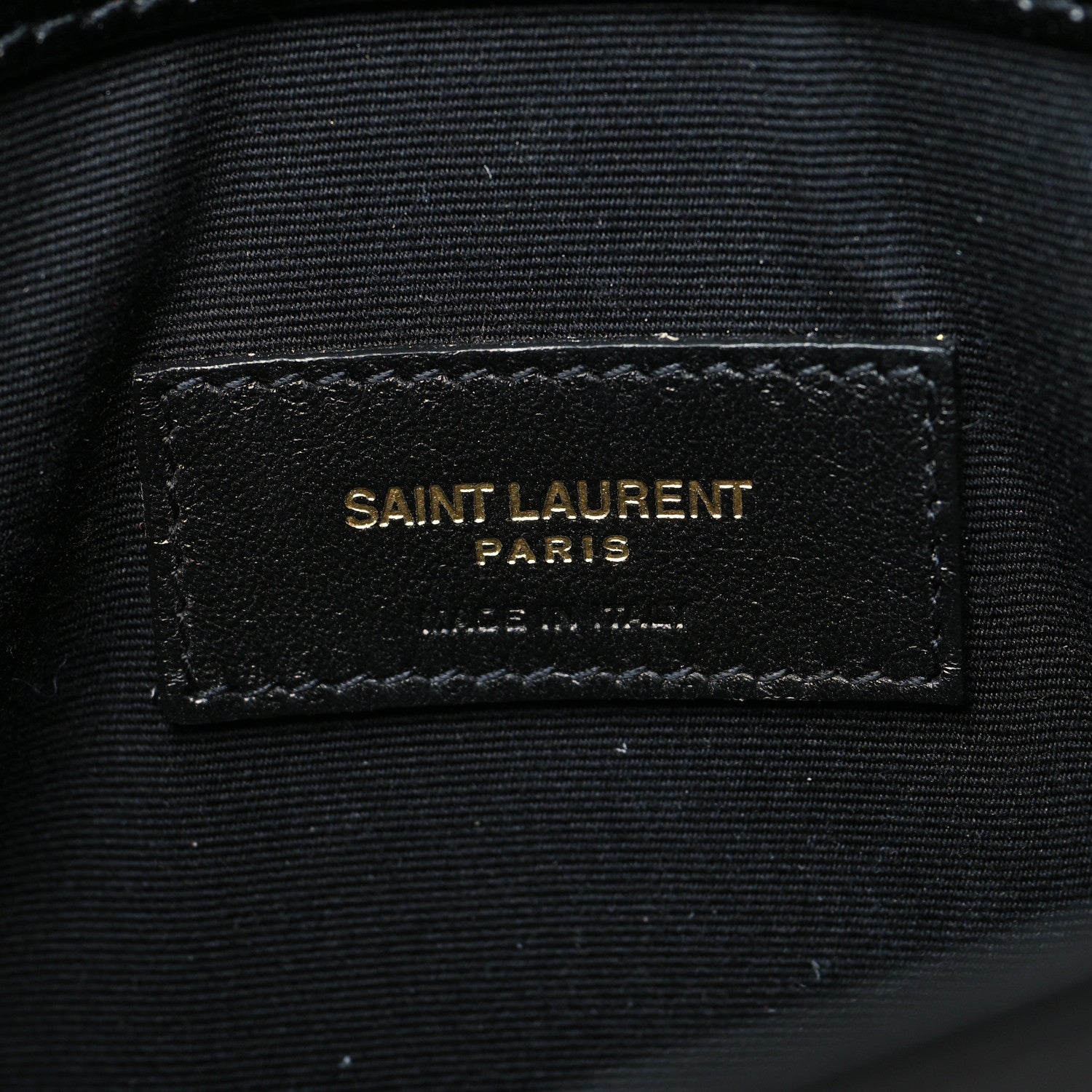 Saint Laurent Smooth Shiny Calfskin Monogram Uptown Pouch Black 6 of 11