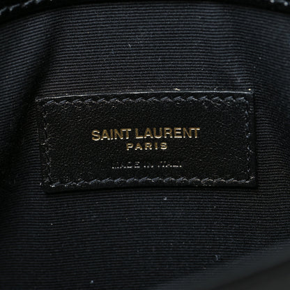 Saint Laurent Smooth Shiny Calfskin Monogram Uptown Pouch Black 6 of 11
