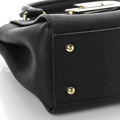 Burberry Soft Grain Calfskin Small Buckle Tote Black 7 of 8