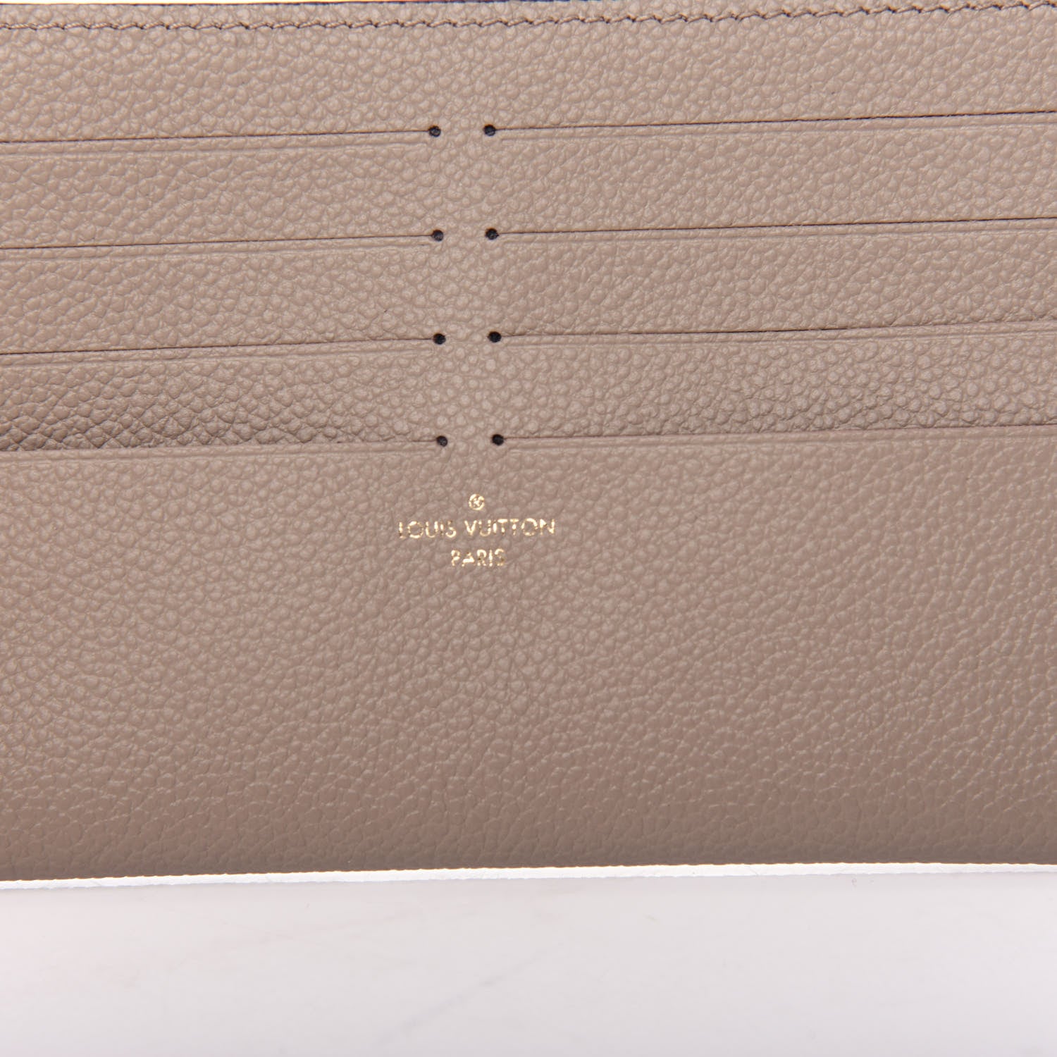 Louis Vuitton Calfskin Felicie Chain Wallet Card Holder Insert Tourterelle 6 of 6
