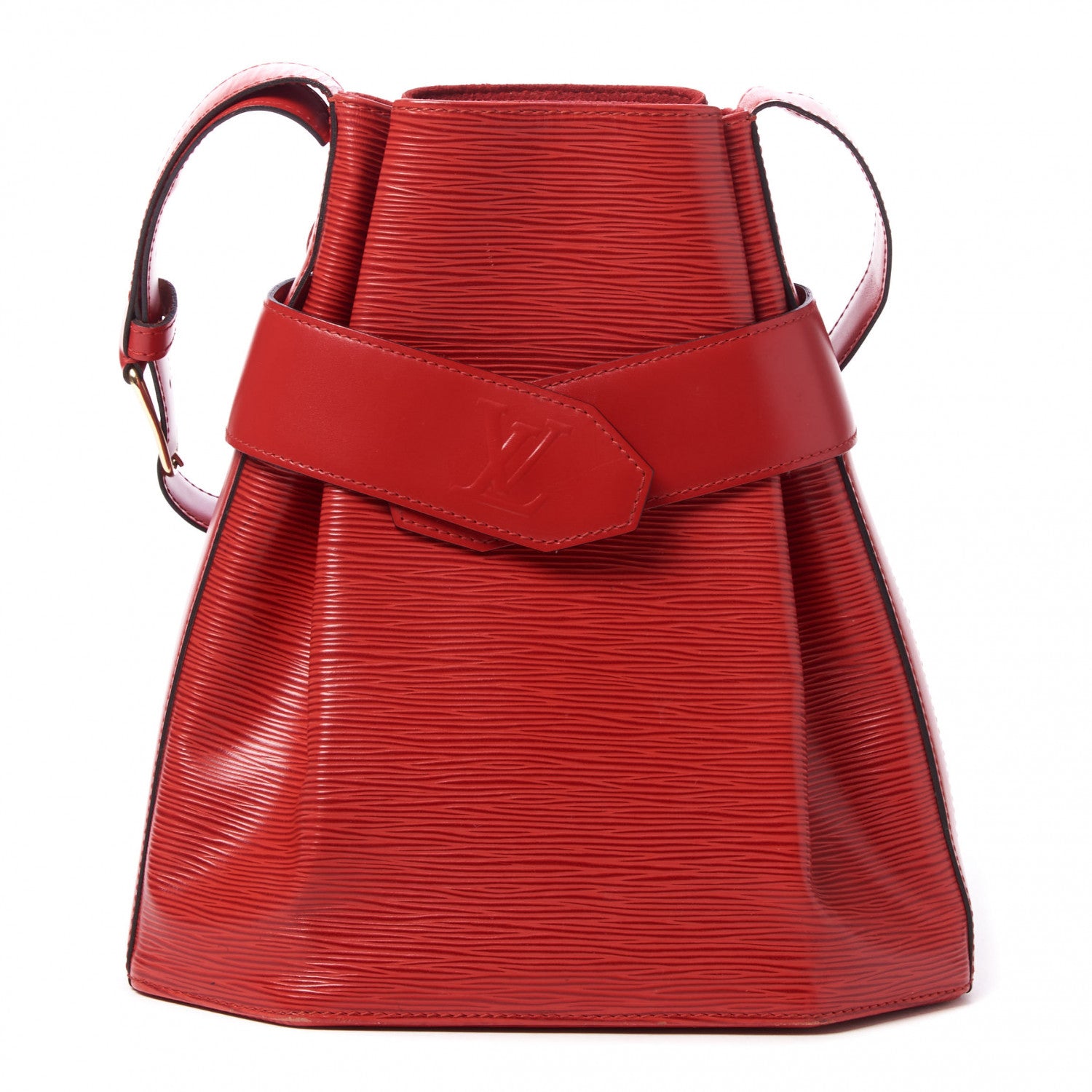 Louis Vuitton Epi Sac D'Epaule Castillan Red 1 of 8