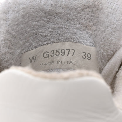 Chanel Mesh Suede Calfskin Grained Calfskin Womens CC Sneakers 39 White Grey 7 of 8