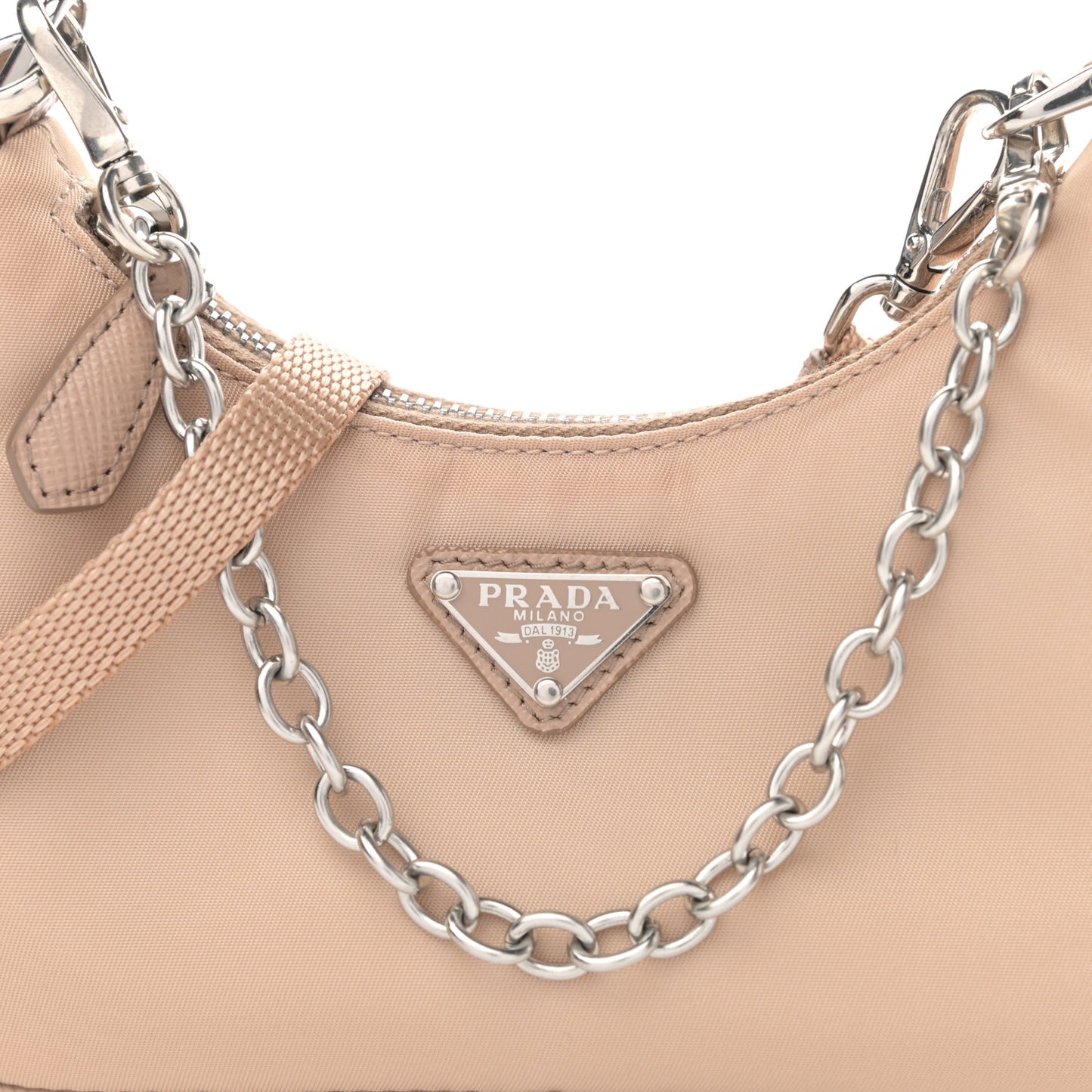 Tessuto Nylon Saffiano Mini Re-Edition 2000 Shoulder Bag Cammeo