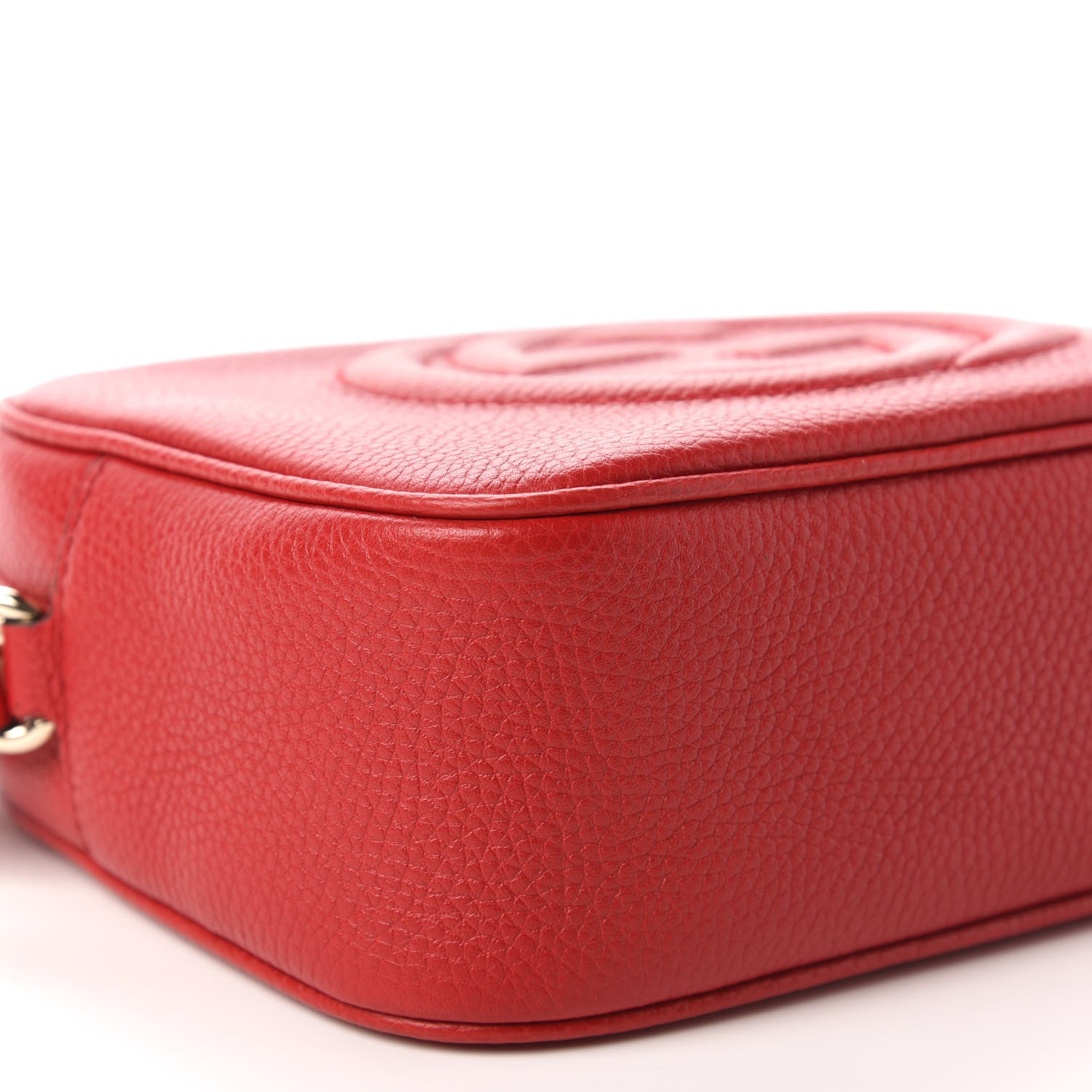 Gucci Pebbled Calfskin Small Soho Disco Bag Vibrant Red 6 of 10