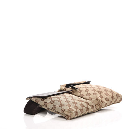 Gucci GG Monogram Double Pocket Belt Bag Dark Brown 4 of 7