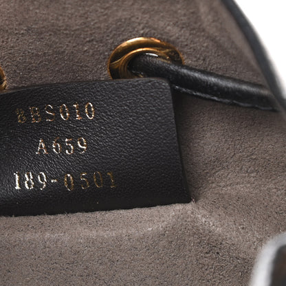 Fendi Vitello Liberty F is Fendi Bi-Color FF 1974 Embossed Mini Mon Tresor Bucket Bag Maya Black 7 of 10