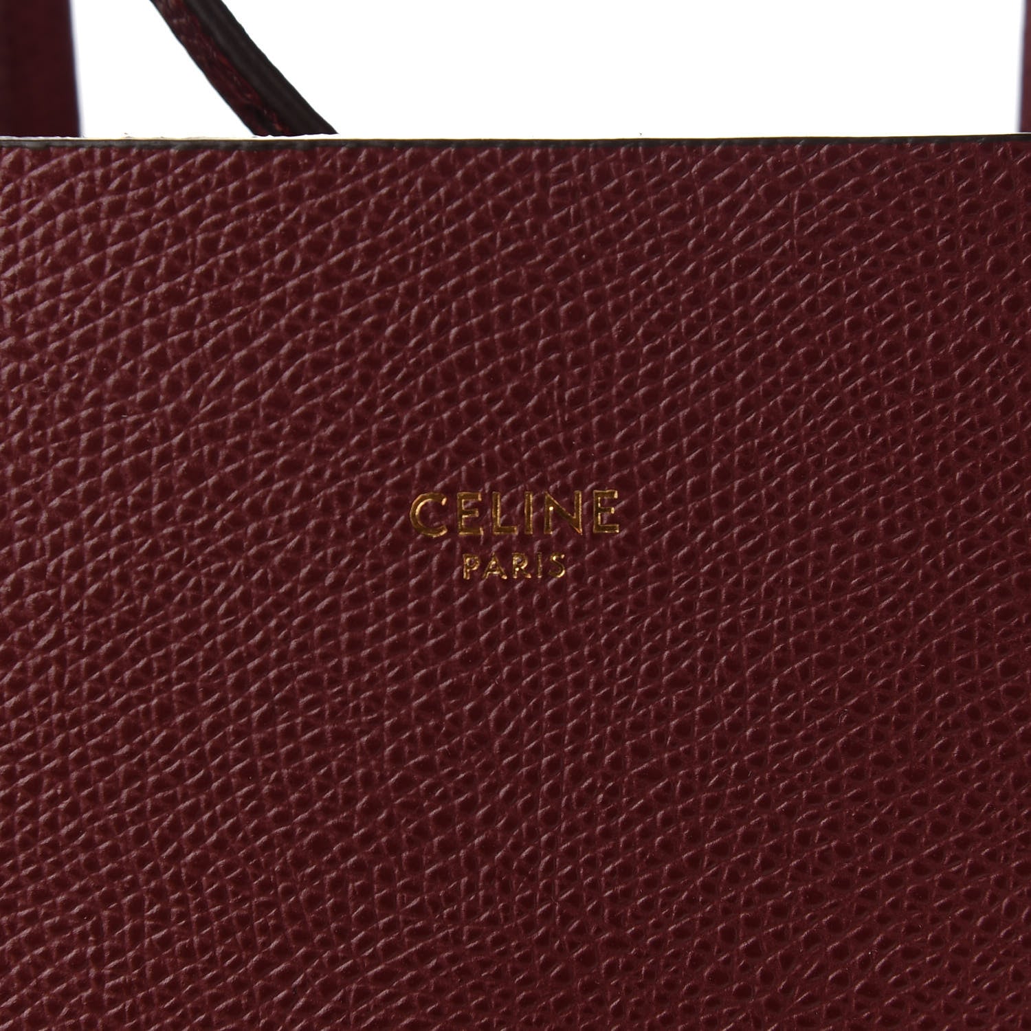 Celine Grained Calfskin Small Vertical Cabas Light Burgundy 5 of 8