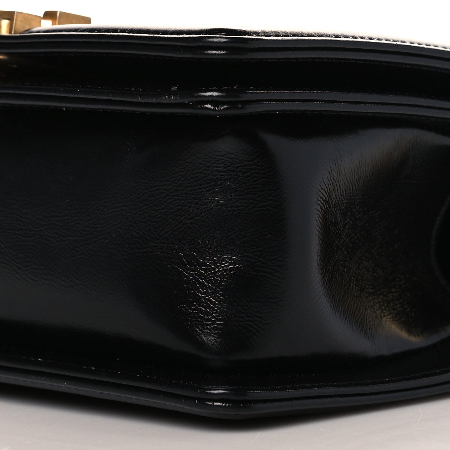 Chanel Metallic Glazed Calfskin Medium Boy Flap Black Gold 10 of 10