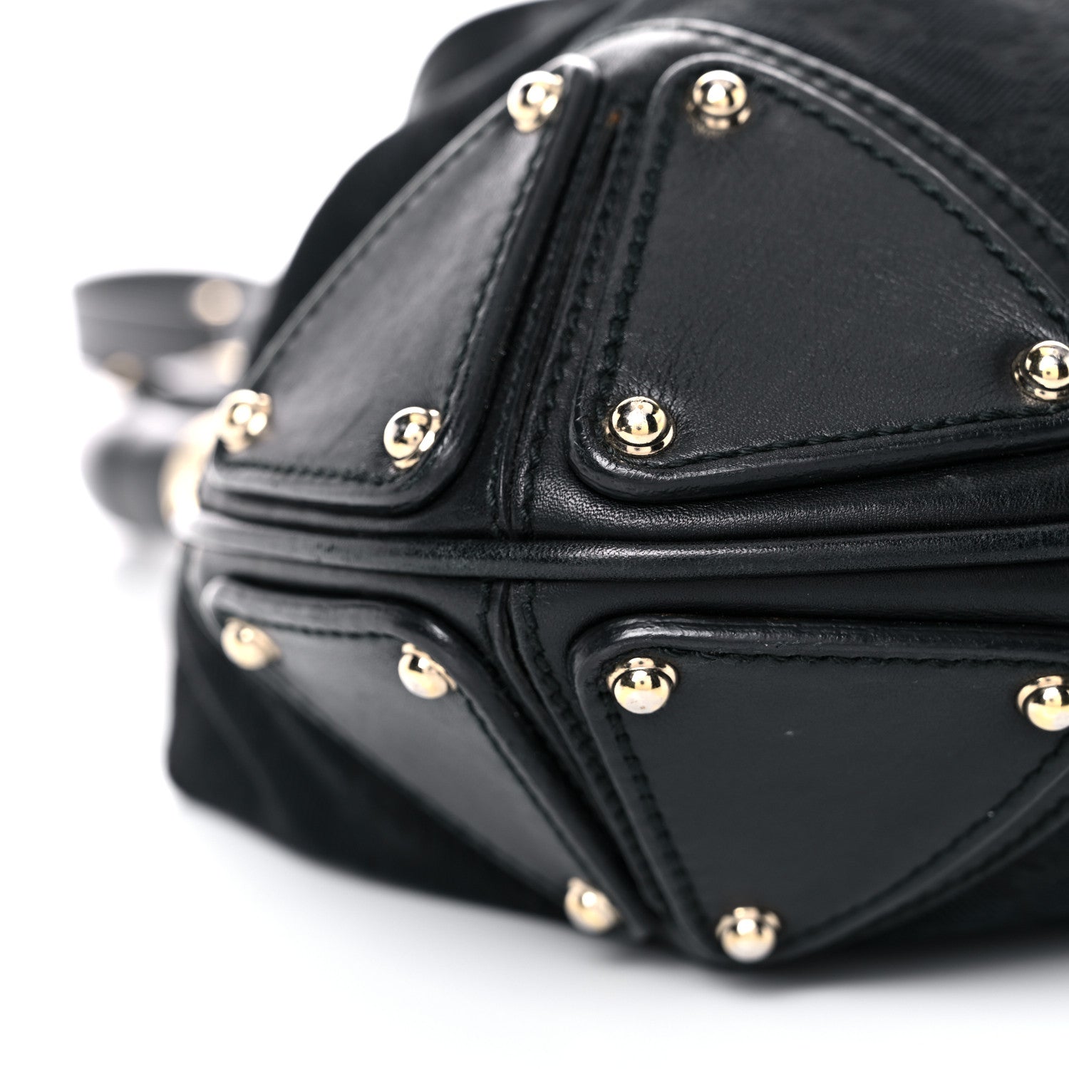 Gucci Monogram Medium Indy Top Handle Hobo Black 8 of 14