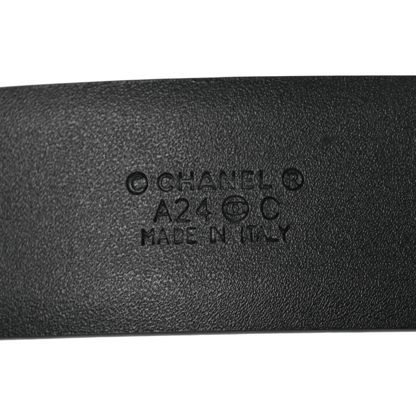 Calfskin Crystal CC Belt 85 34 Black Multicolor