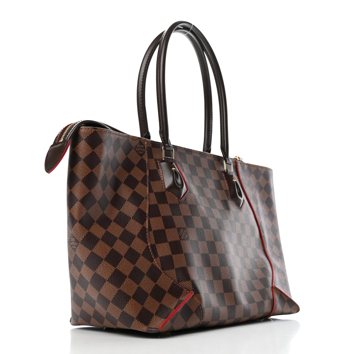 Damier Ebene Caissa Tote MM Cherry