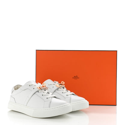 Hermes Calfskin Day Sneakers 35.5 White 10 of 10