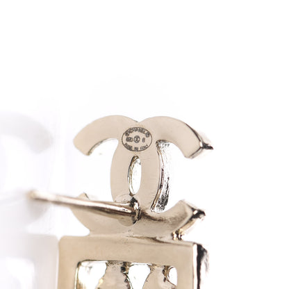 Chanel Crystal CC Sergeant Earrings Gold 4 of 5