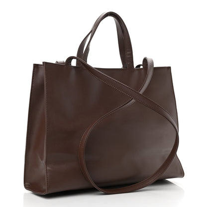 Telfar Vegan Leather Medium Shopping Bag Dark Brown 4 of 11