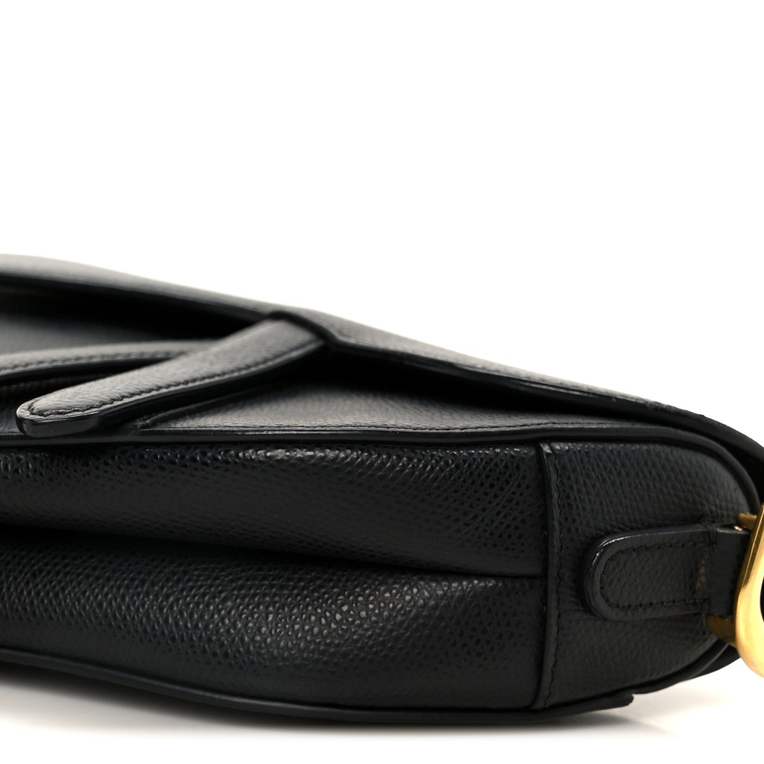 Christian Dior Grained Calfskin Mini Saddle Bag Black 1836540