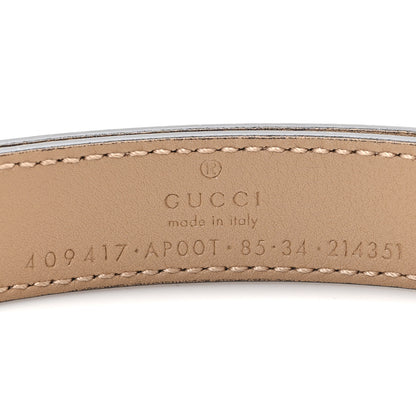 Gucci Moon Calfskin Double G 20mm Belt 85 34 Natural Tan 3 of 4