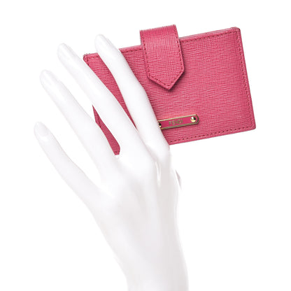 Fendi Vitello Elite Gusseted Card Holder Magenta 2 of 12