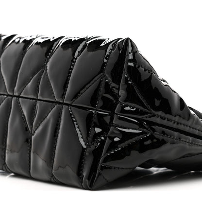 Miu Miu Vernice Trapunto Quilted Mini Spirit Ciré Bag Black 10 of 13