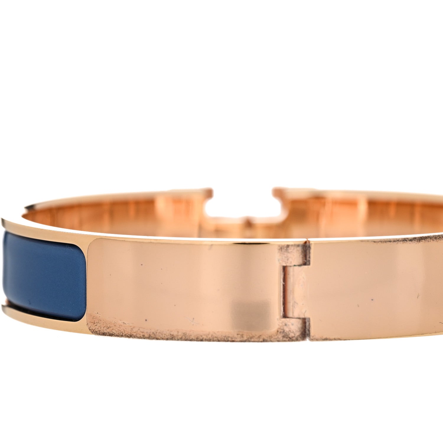 Hermes Enamel Narrow Clic Clac H Bracelet GM Bleu Biarritz 5 of 7