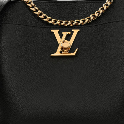 Louis Vuitton Calfskin Lock and Walk Bucket Black 8 of 12