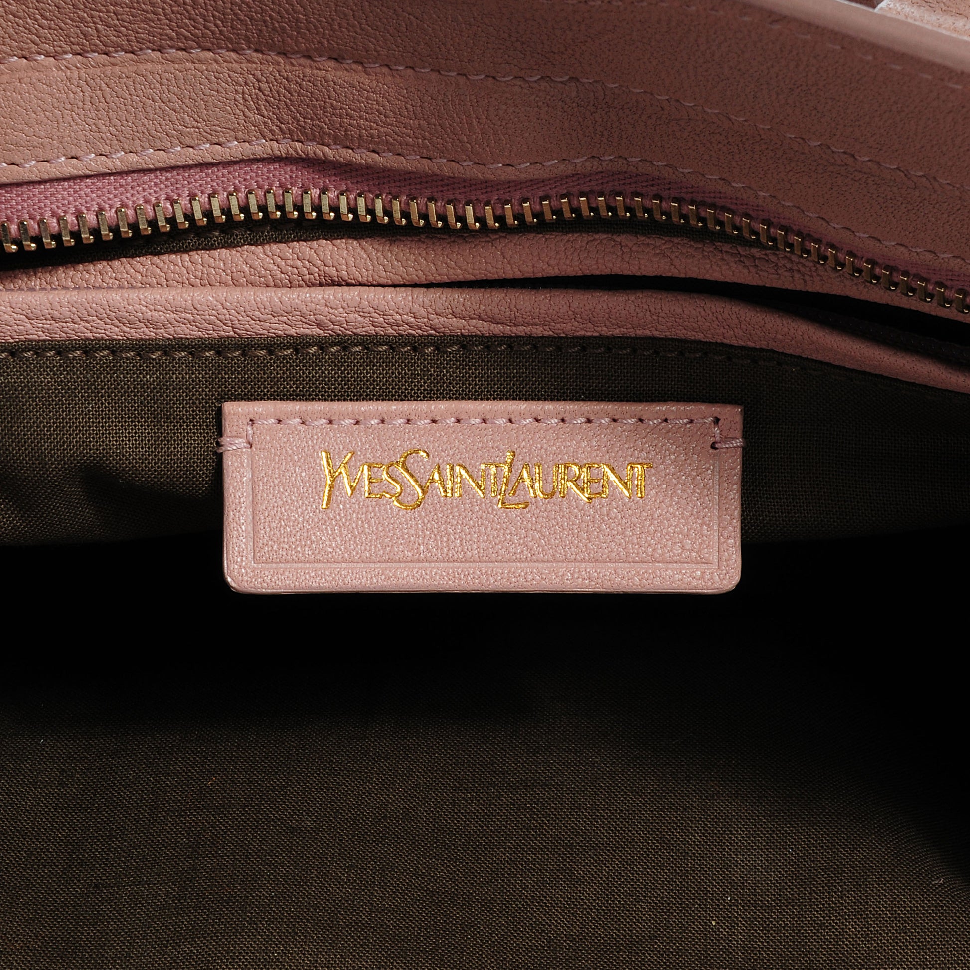 Saint Laurent Sheepskin Leather Mini Cabas ChYc Bag Pink 6 of 9