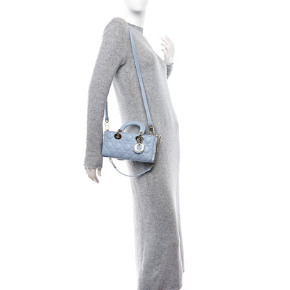 Christian Dior Lambskin Cannage Small Lady D-Joy Light Blue 2 of 10