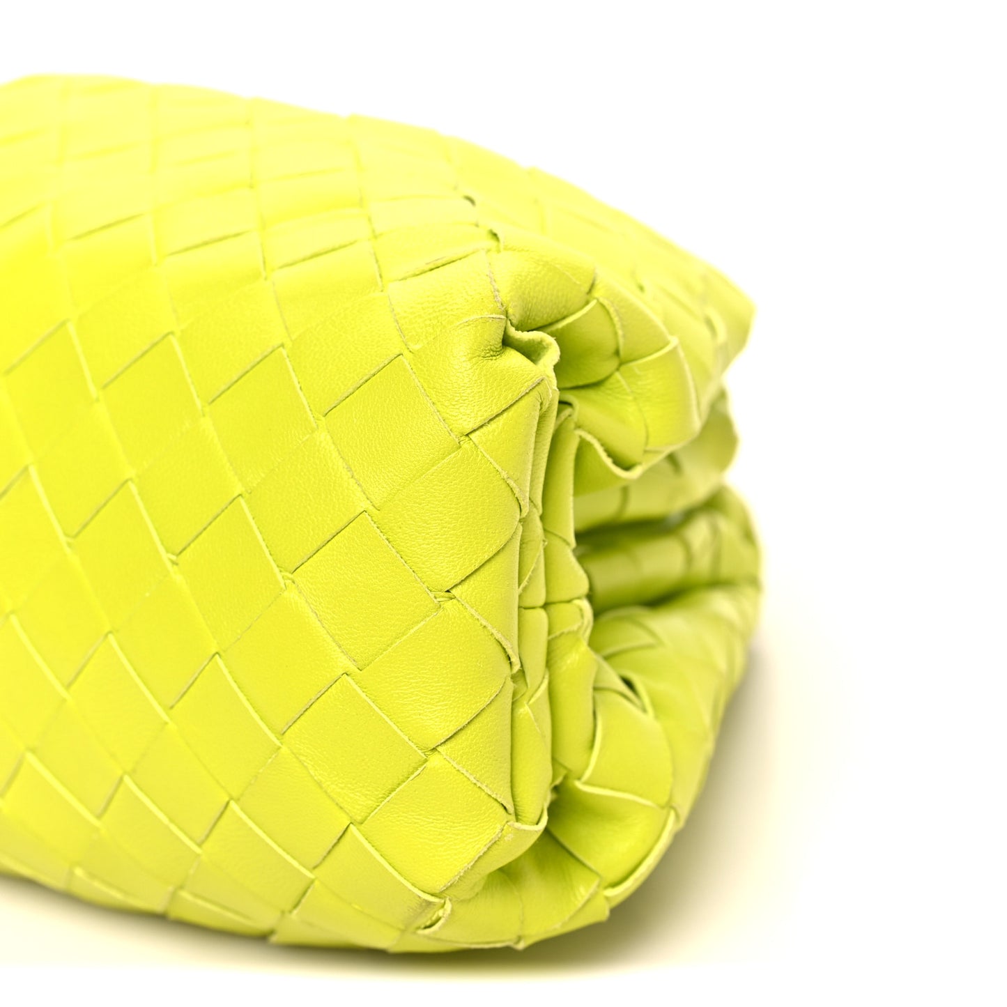 Nappa Maxi Intrecciato Teen Pouch Acid Kiwi