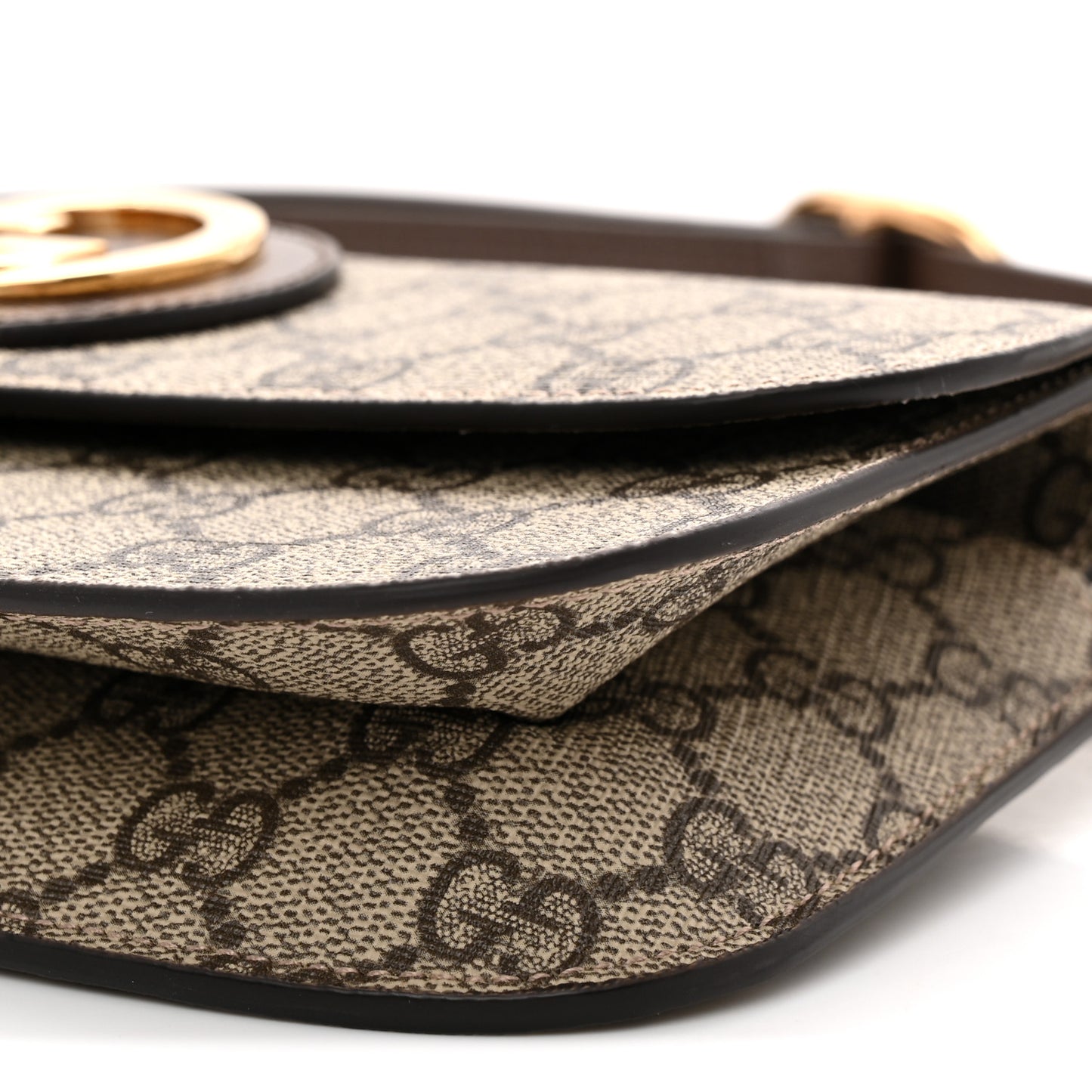 GG Supreme Monogram Textured Dollar Calfskin Blondie Belt Bag  Beige Ebony New Acero