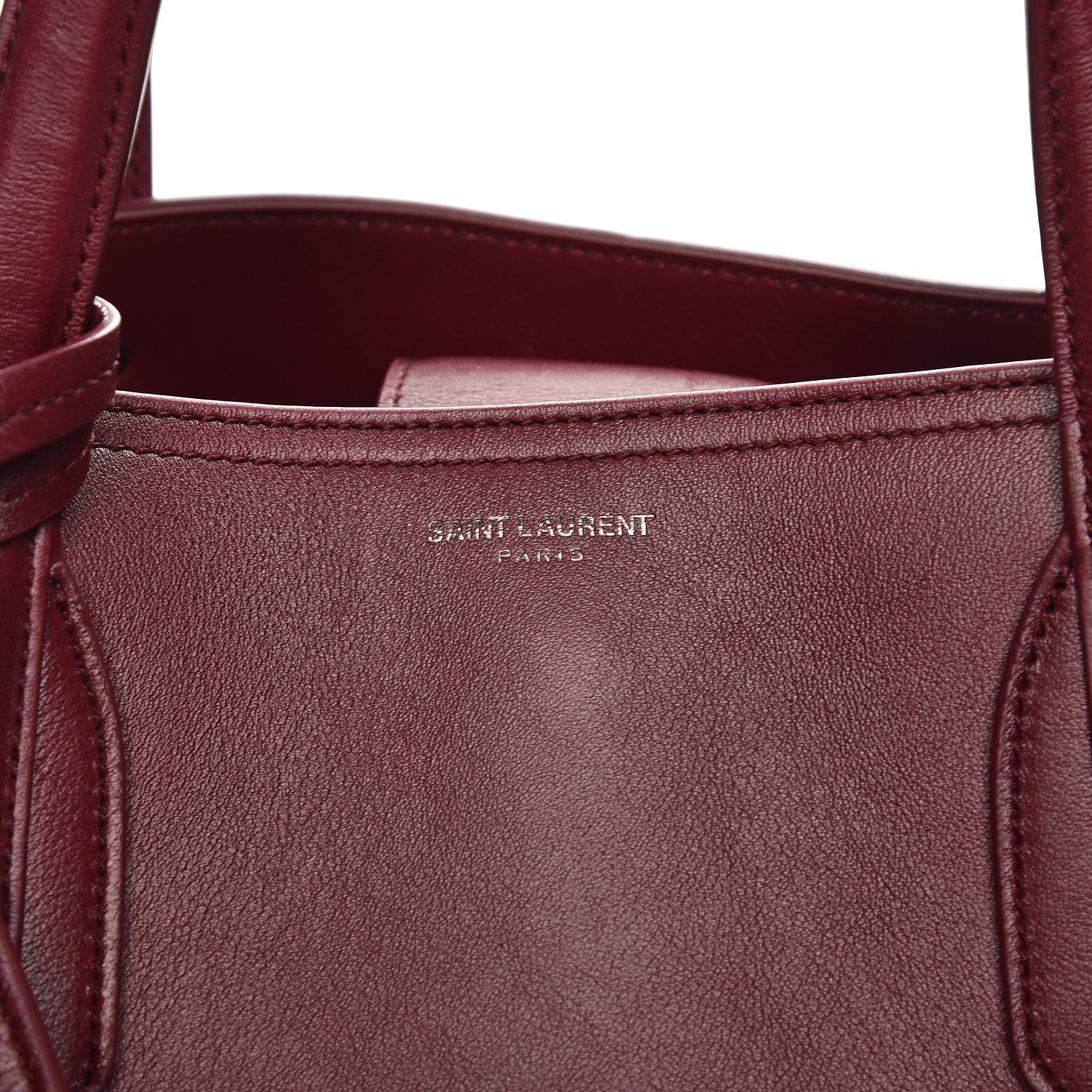 Saint Laurent Calfskin Medium Amber Tote Rouge Legion 10 of 10