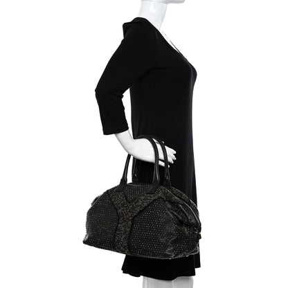 Saint Laurent Calfskin Rock Studded Easy Sac Black 2 of 24