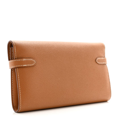 Hermes Epsom Kelly Longue Wallet Gold 3 of 13