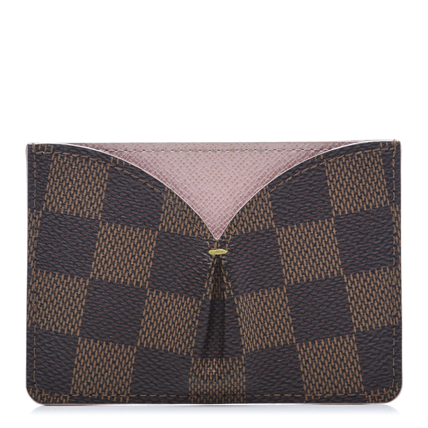 Louis Vuitton Damier Ebene Caissa Card Holder Rose Ballerine 1 of 8