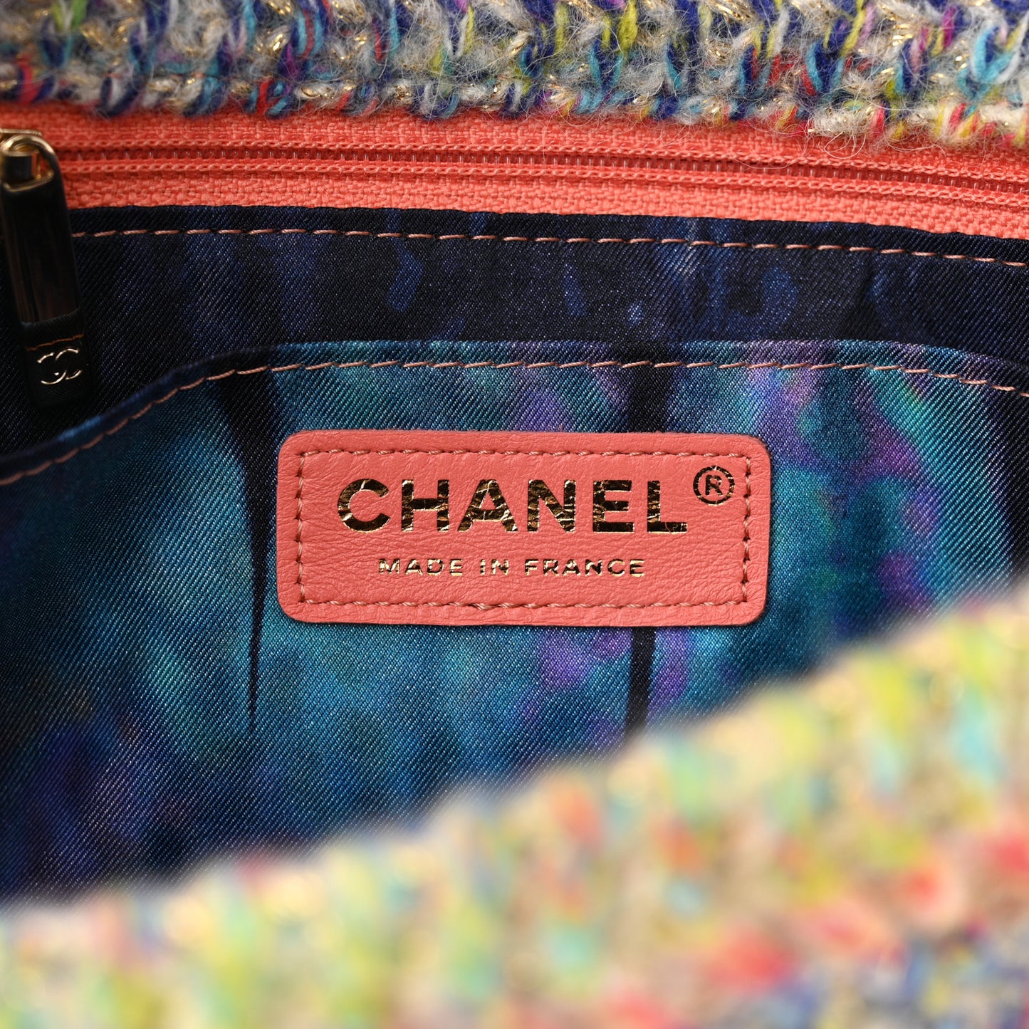 Knit Small Flap Orange Multicolor