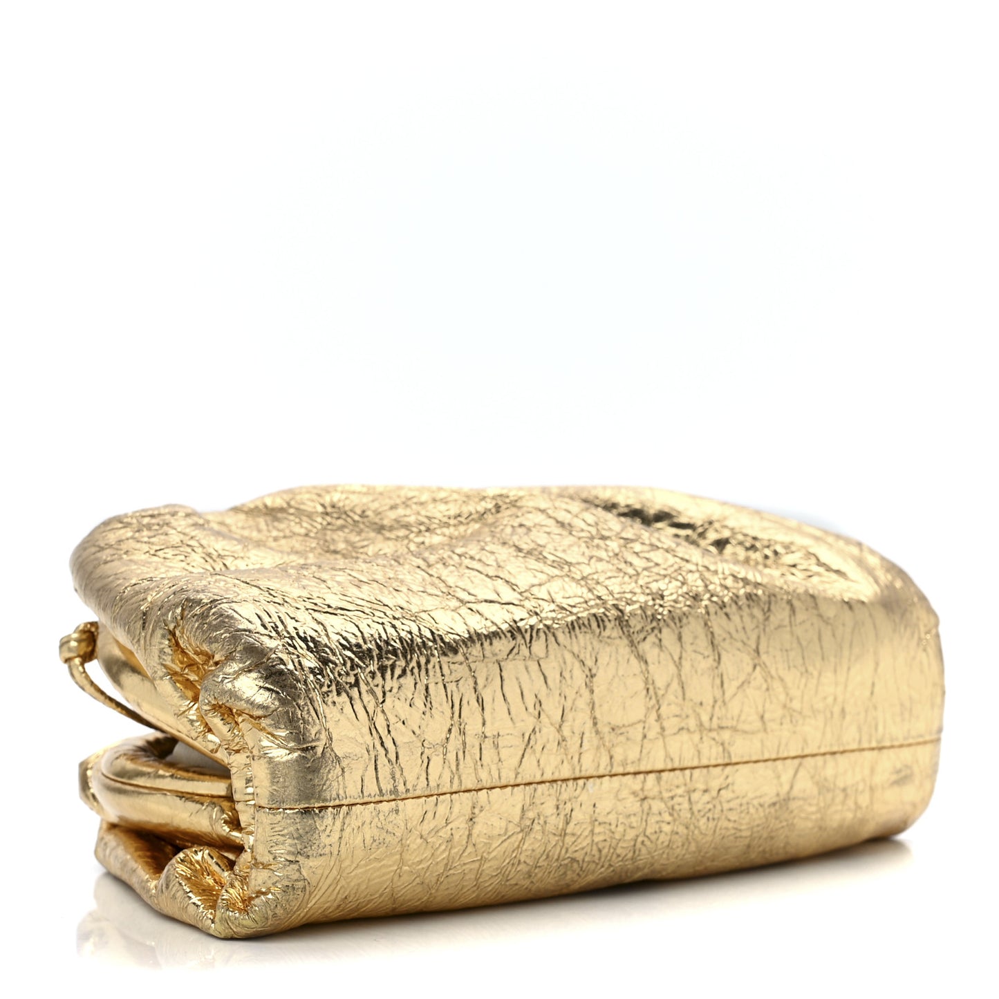 Metallic Crinkled Lambskin The Mini Pouch Oro