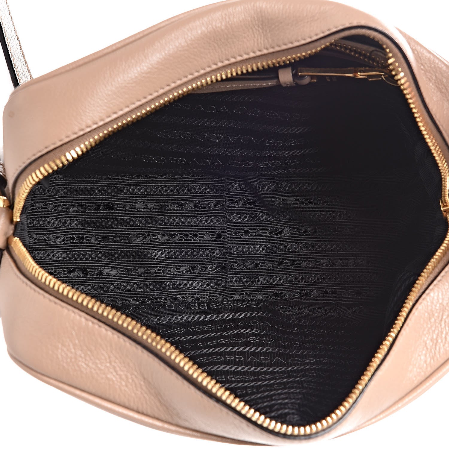 Prada Glace Calfskin Embossed Logo Crossbody Cammeo 5 of 9