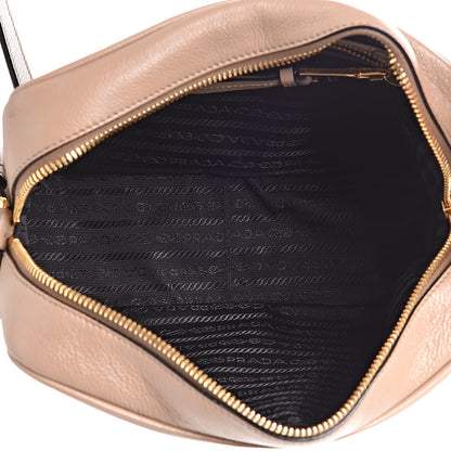 Prada Glace Calfskin Embossed Logo Crossbody Cammeo 5 of 9