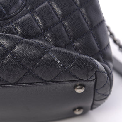 Chanel Caviar Quilted Medium Coco Handle Flap Navy Blue 12 of 14