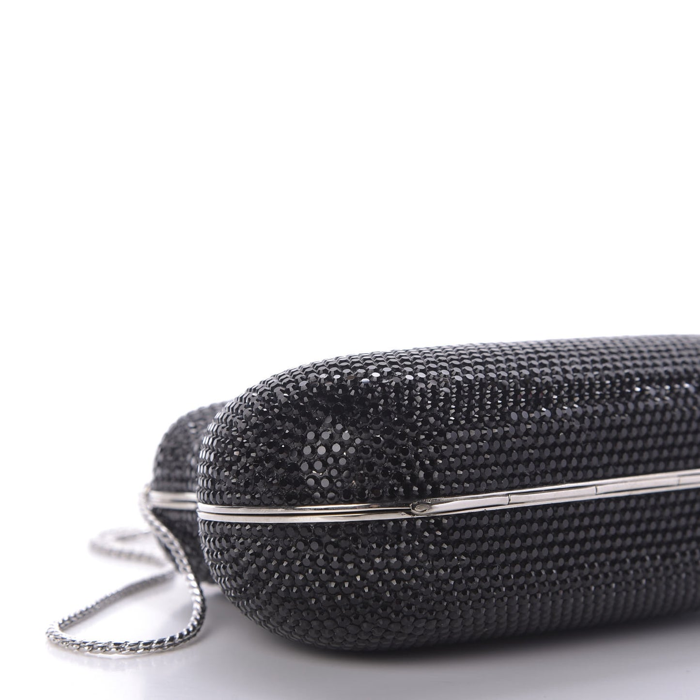 Swarovski Crystal Minaudiere Clutch Black