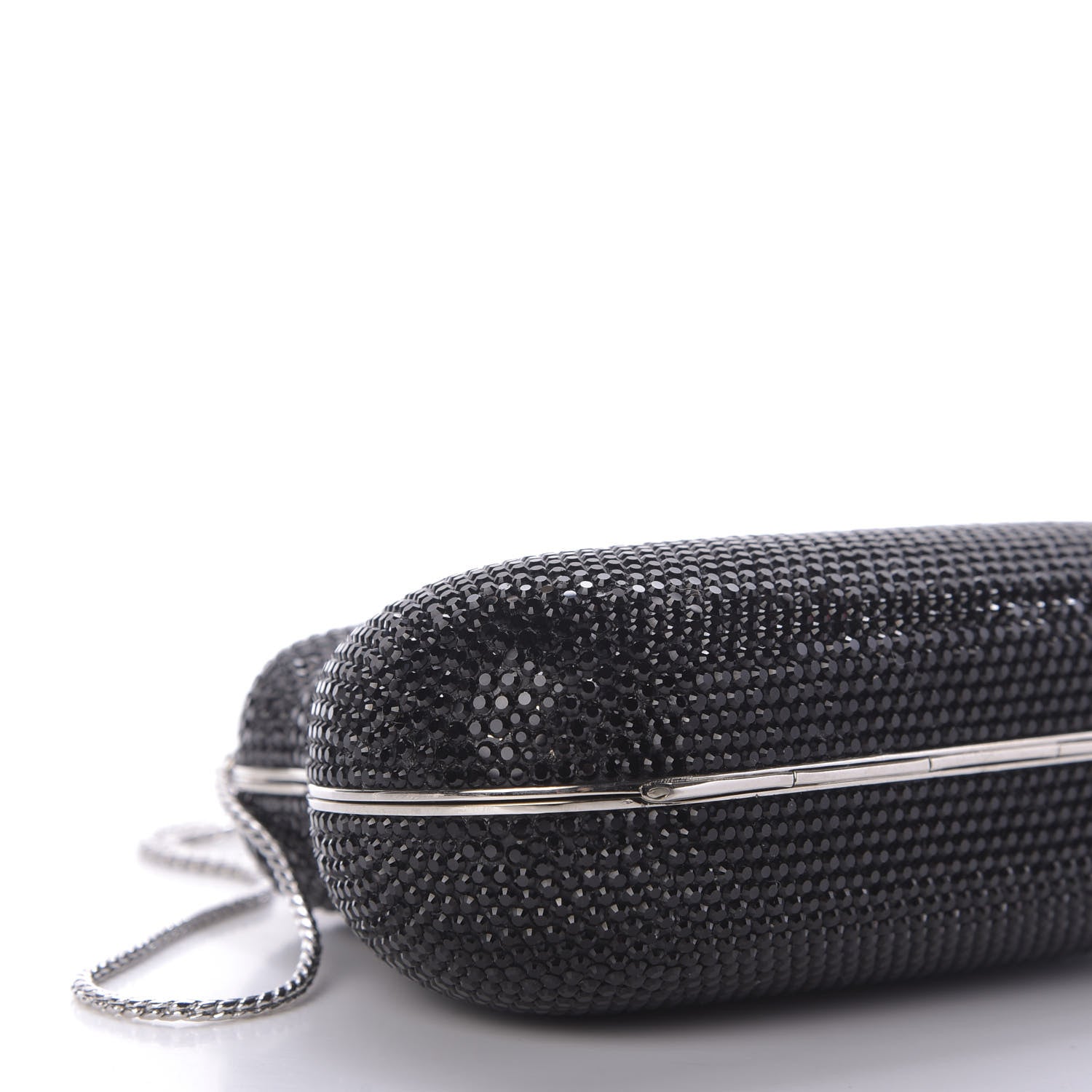 Judith Leiber Swarovski Crystal Minaudiere Clutch Black 7 of 10