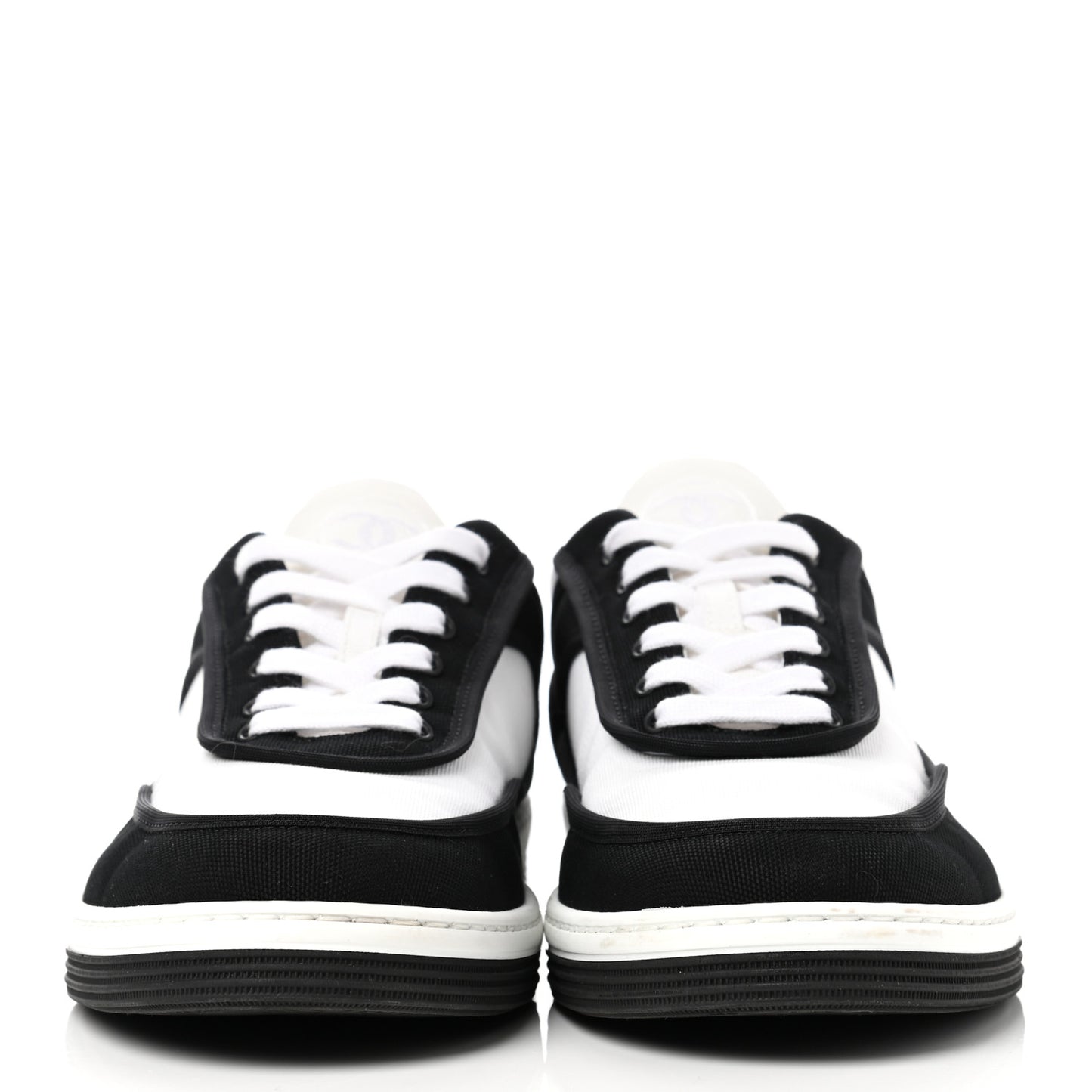 Fabric Womens Logo Sneakers 39 Black White