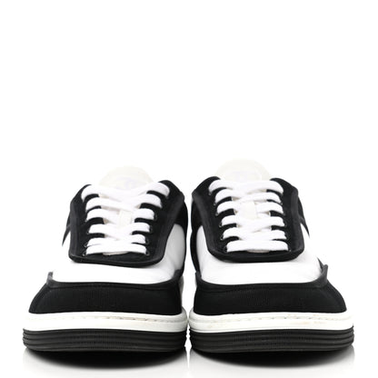 Chanel Fabric Womens Logo Sneakers 39 Black White 2 of 10