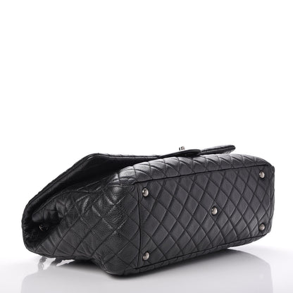 Chanel Calfskin Quilted XXL Travel Flap Bag Black 4 of 7