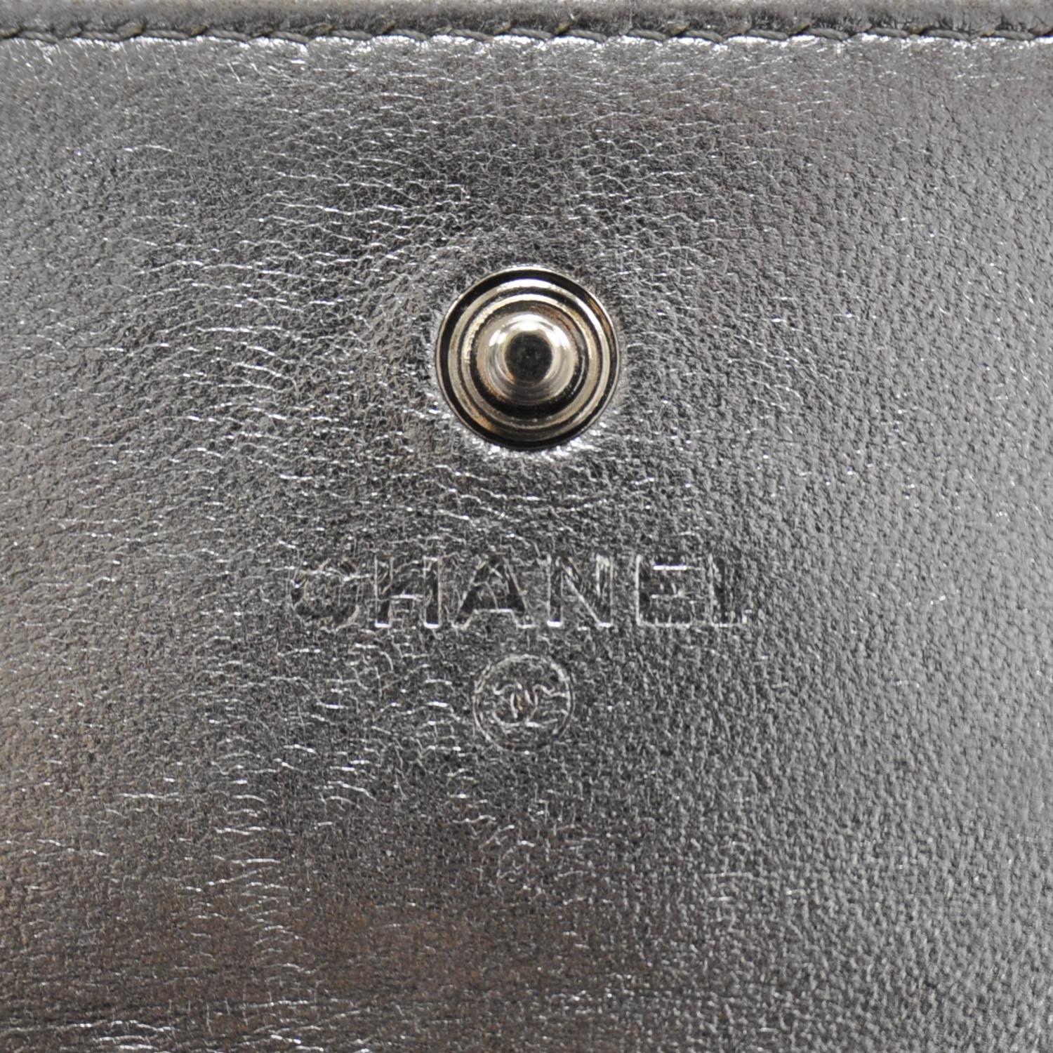 Chanel Lambskin Precious Symbols Flap Wallet Silver 7 of 9