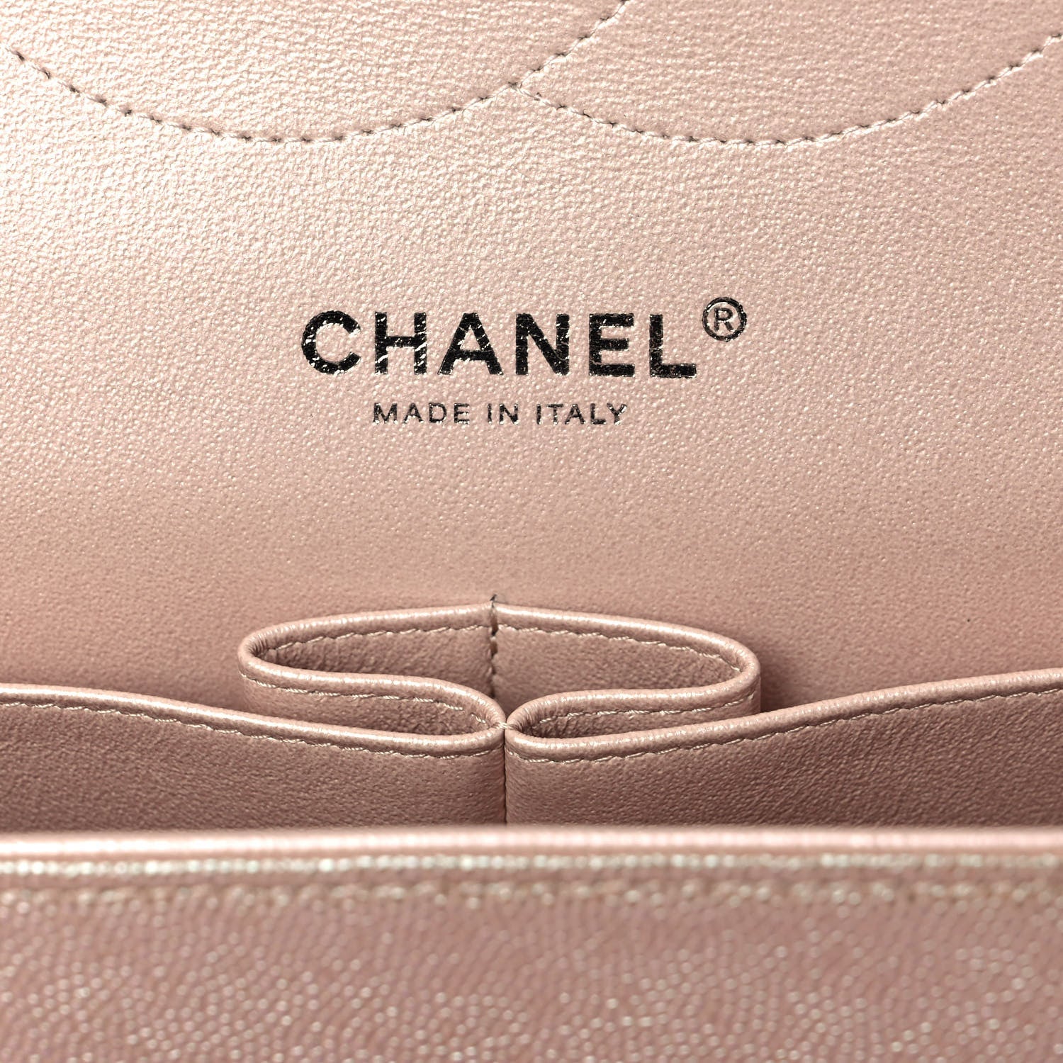 Chanel Metallic Caviar Chevron Quilted Jumbo Double Flap Light Gold 6 of 11