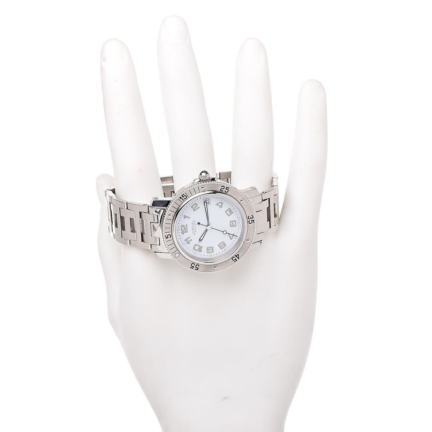 Stainless Steel 38mm Clipper Diver Quartz Watch White