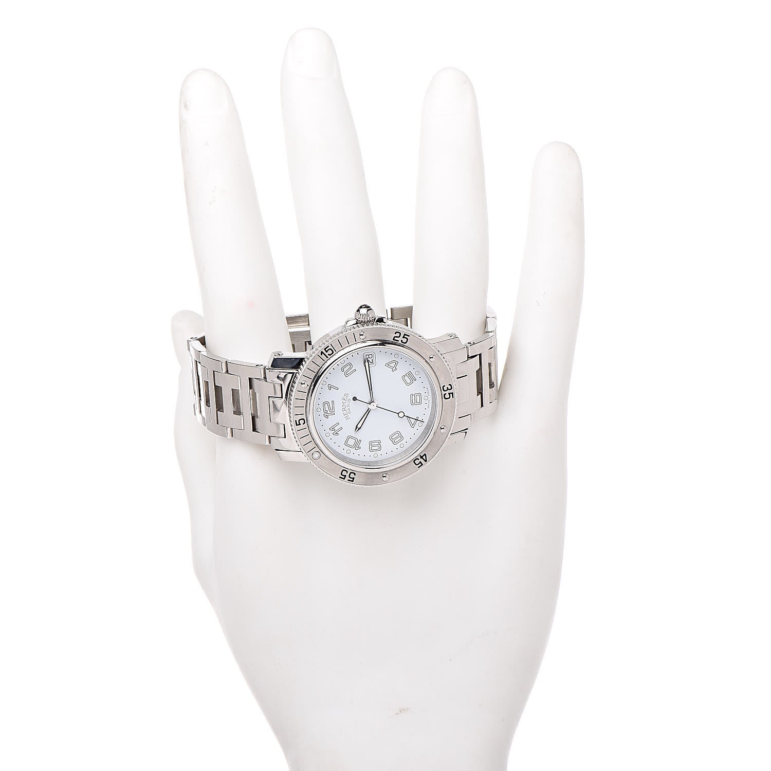 Hermes Stainless Steel 38mm Clipper Diver Quartz Watch White 2 of 6